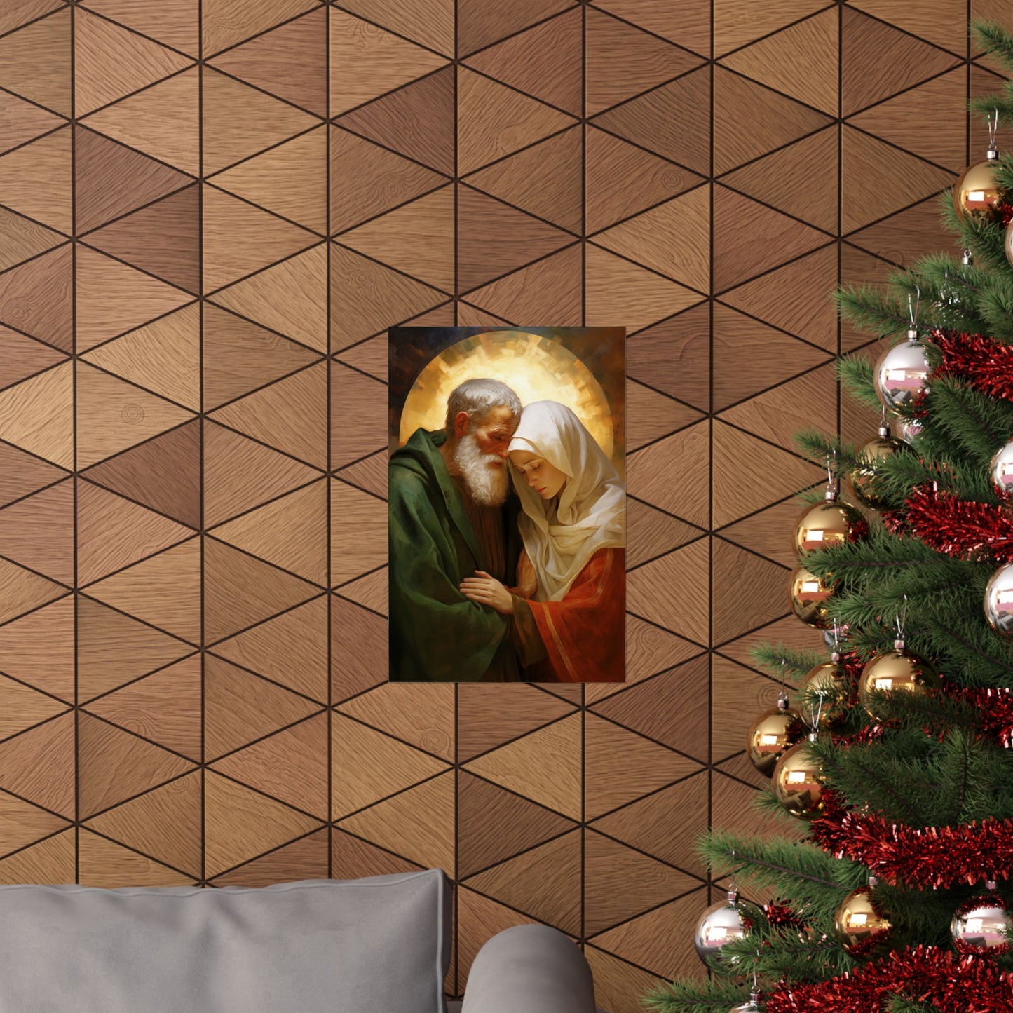 Saints Zechariah and Elizabeth - Sanctified Souls Print - Multiple Sizes - Premium Matte Vertical Posters - Catholic Art for the home