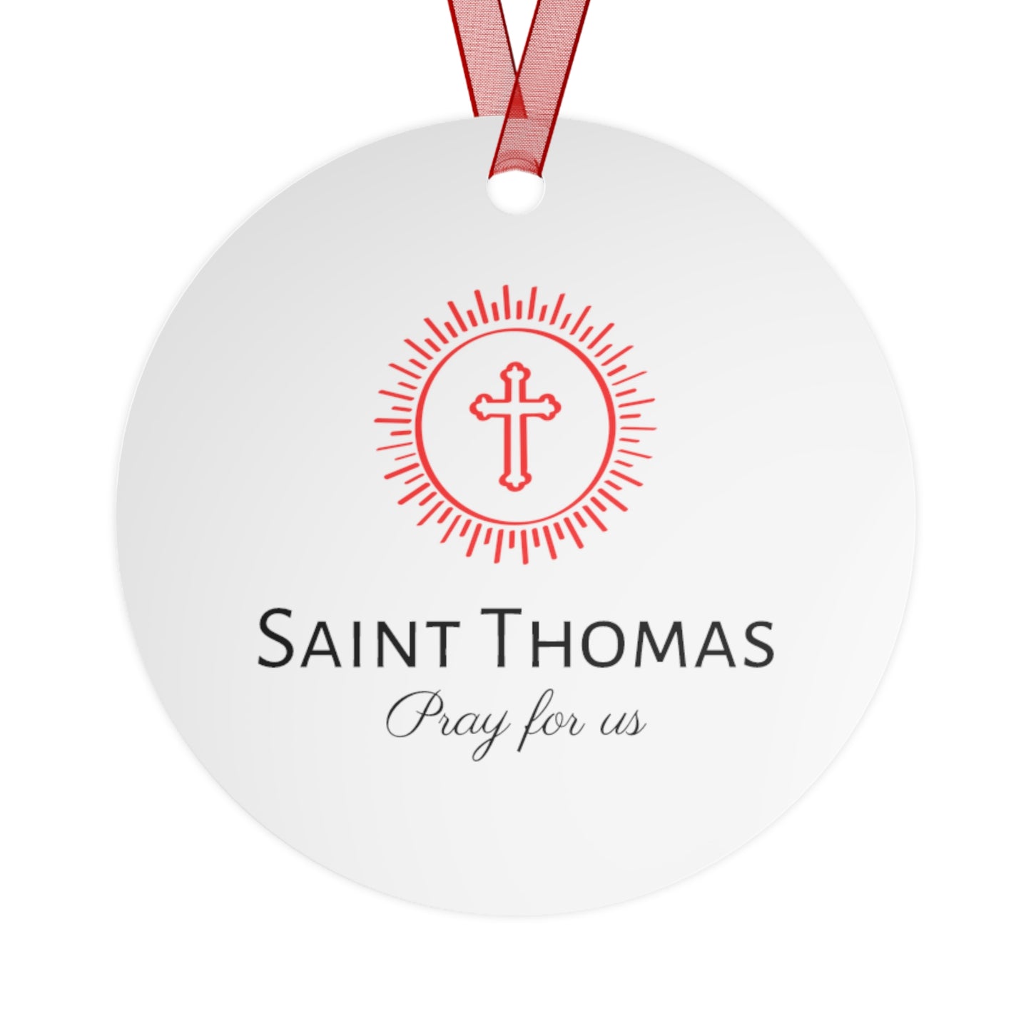Saint Thomas the Apostle Metal Ornament - Religious Holiday Christmas Ornament and Keepsake - Catholic Religious Keepsake