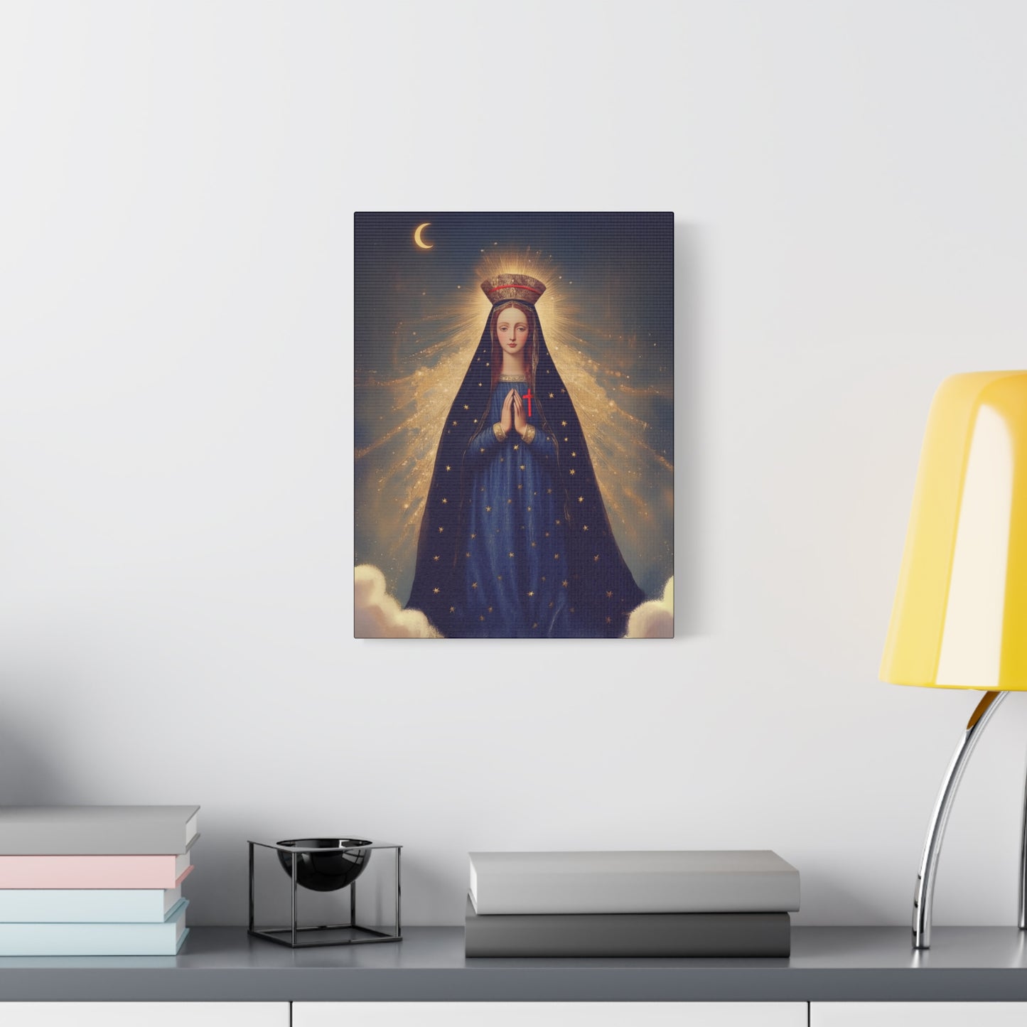 Our Lady of Pontmain - Multiple Sizes - Catholic Home art - Museum Wrapped Canvas - Sanctified Souls Print - Mother Mary Art