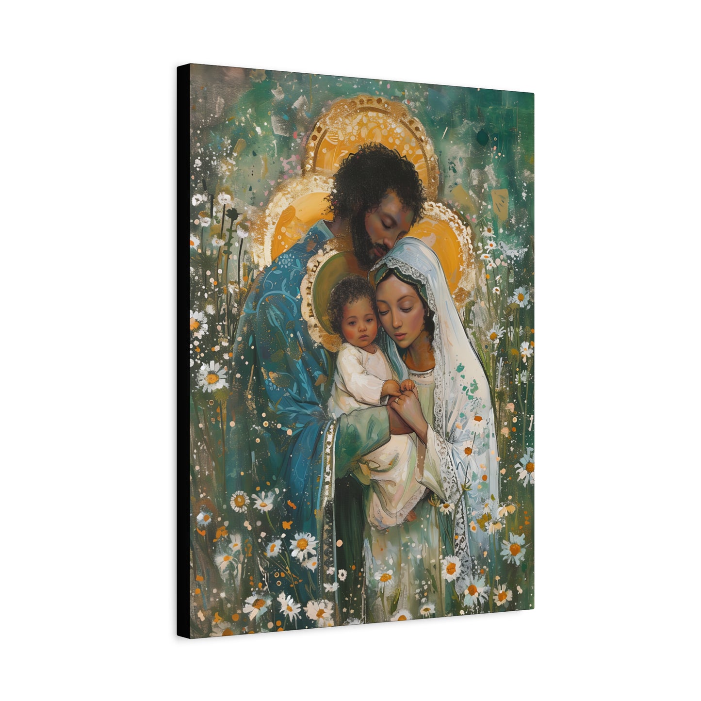 Sacred Sanctuary - Mary, Joseph, and the Infant Jesus - Museum Wrapped Canvas - Sanctified Souls Print - Religious Art - The Holy Family