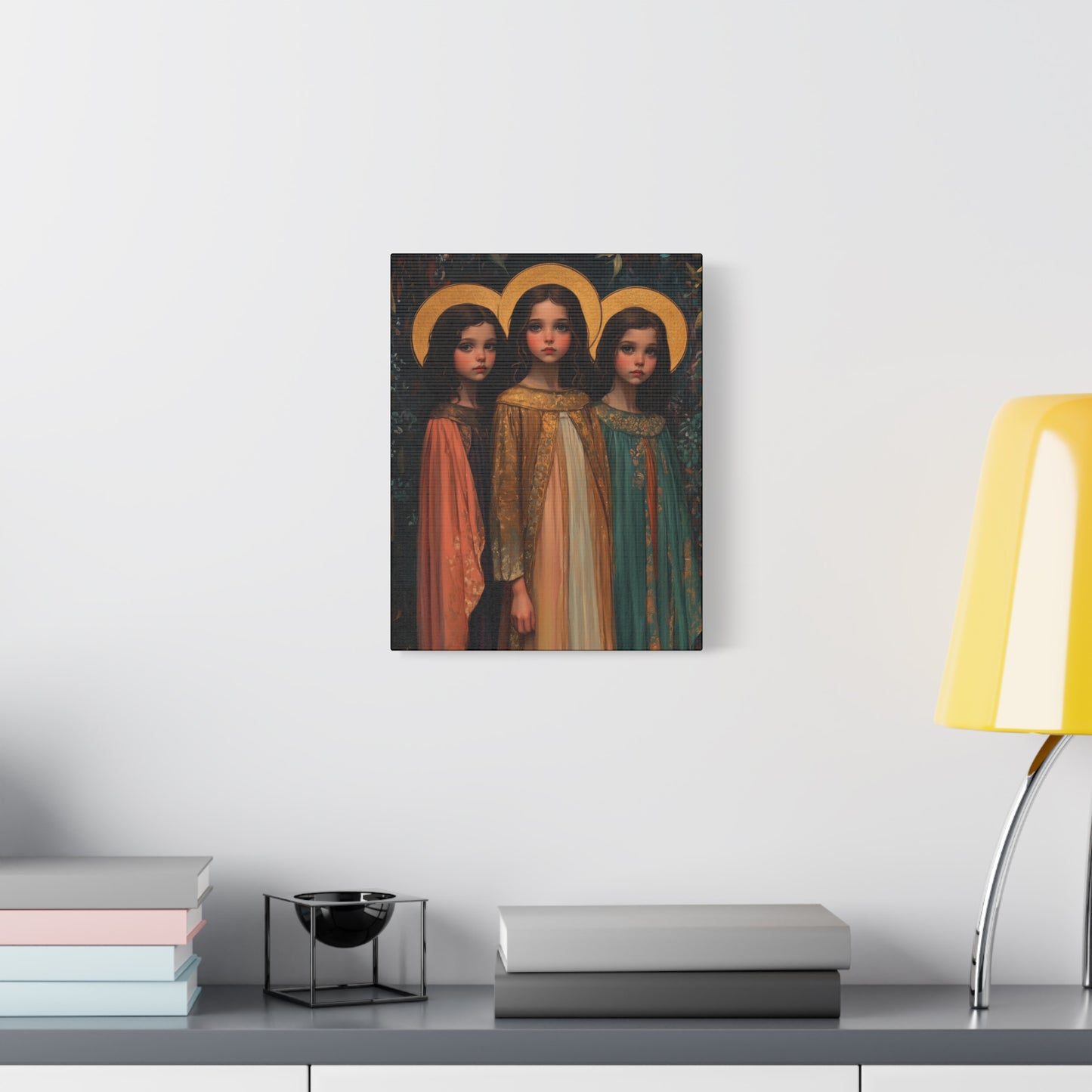 Saints Faith, Hope and Charity - Museum Wrapped Canvas - Print - Religious Art for your Home - Christian print - Prayer Room Catholic Saint
