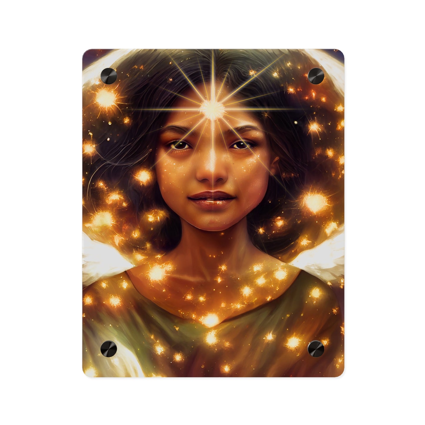 Uriel Acrylic Wall Art Panel - Ready to Hang Acrylic Print - Guardian Angel Art - Divine Magic Angel Oracle Art - Spiritual based work