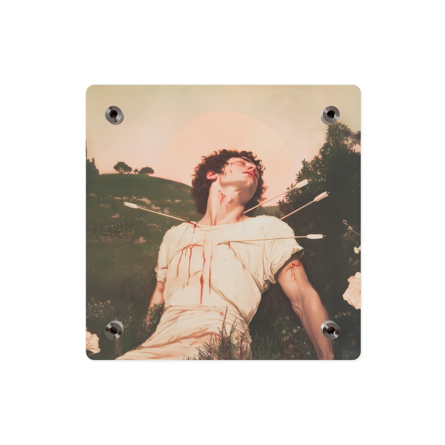 Saint Sebastian Wall Art Panel - Ready to Hang Acrylic Print - Catholic Saint Art - Patron Saint Print - No Frame needed