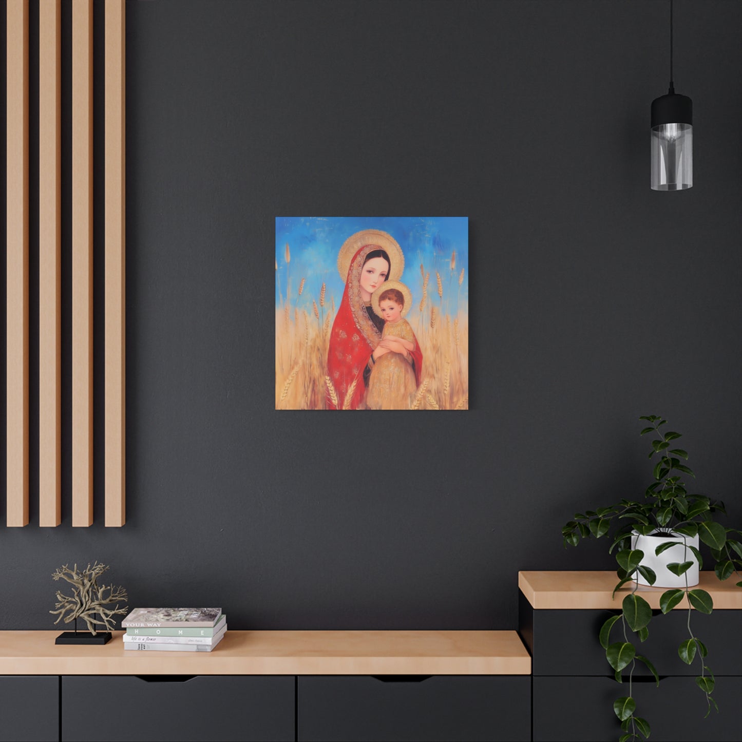 Our Lady of the Harvest - Multiple Sizes - Catholic Home art - Museum Wrapped Canvas - Sanctified Souls Print