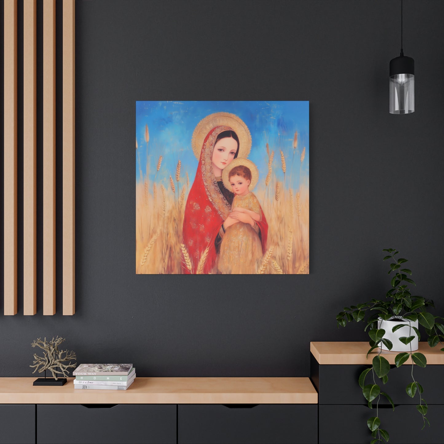 Our Lady of the Harvest - Multiple Sizes - Catholic Home art - Museum Wrapped Canvas - Sanctified Souls Print
