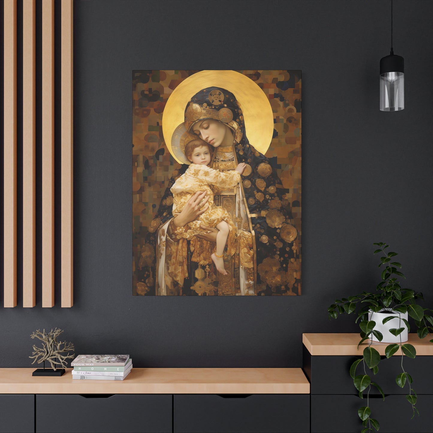 The Light of Love - Museum Wrapped Canvas - Sanctified Souls Print - Religious Art for your Home - The Virgin Mary and The Christ Child