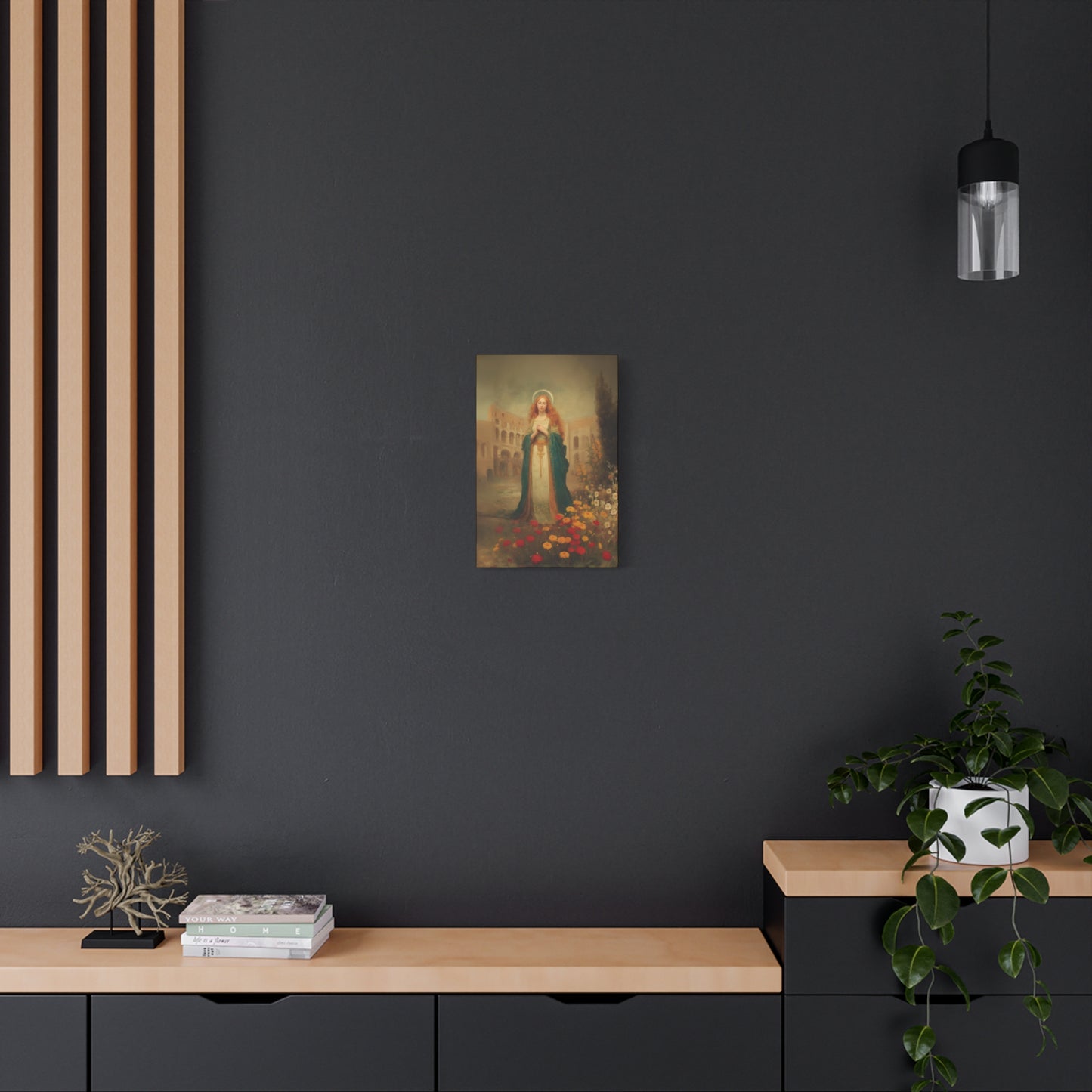 Saint Justina - Multiple Sizes - Catholic Home art - Museum Wrapped Canvas - Sanctified Souls Print - Catholic Martyr Art