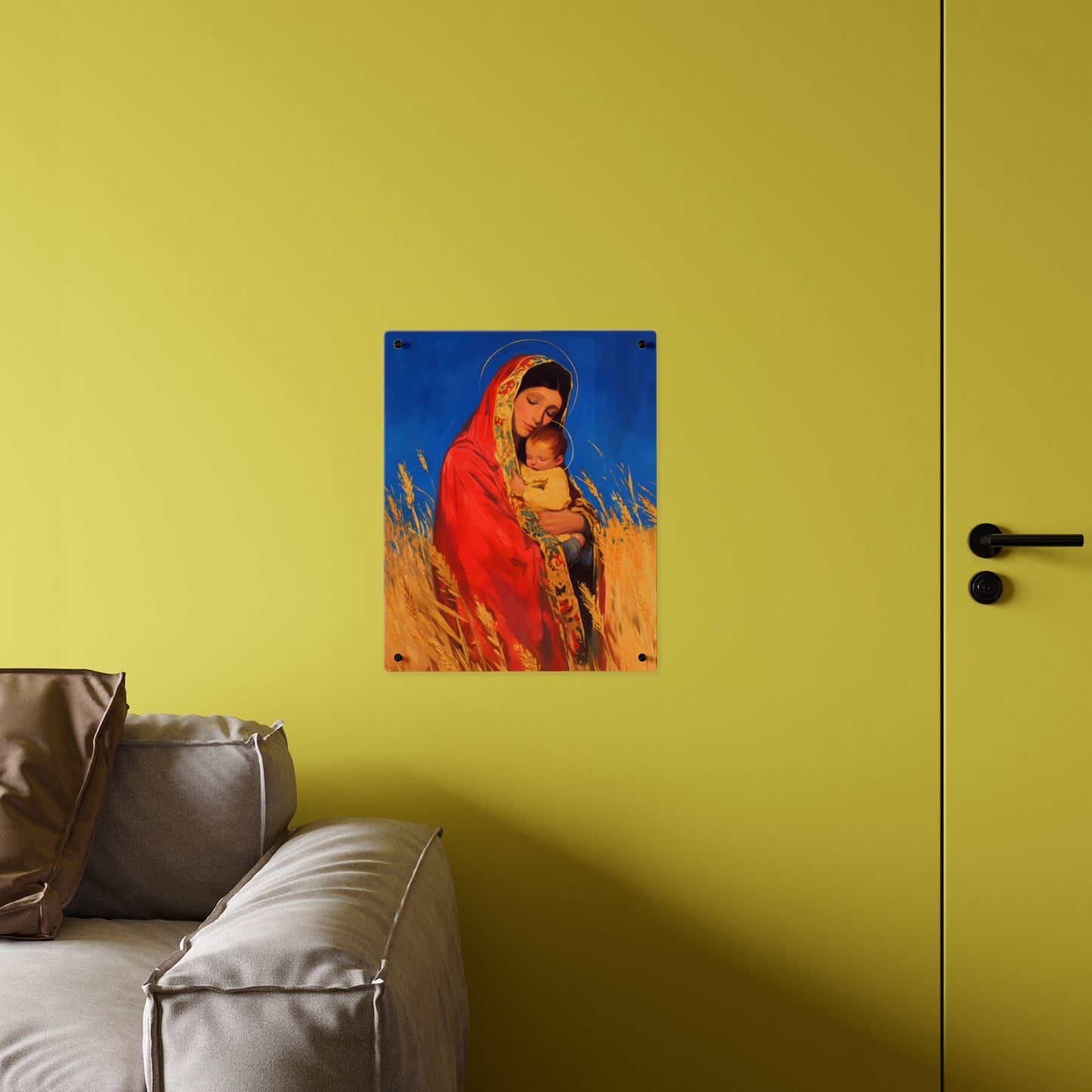 Our Lady of the Harvest - Wall Art Panel - Ready to Hang Acrylic Print - Catholic Saint Art - Patron Saint Print