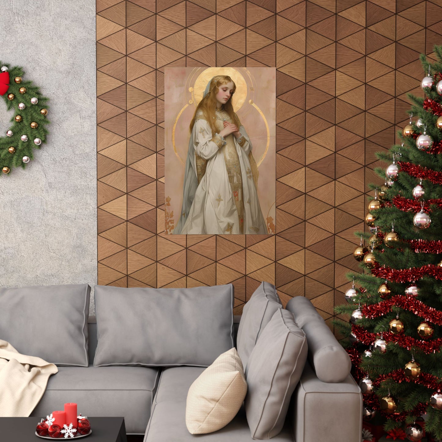 Saint Waldetrudis / Waltrude or Waudru - Sanctified Souls Print - Multiple Sizes - Premium Matte Vertical Posters - Catholic Saint Art