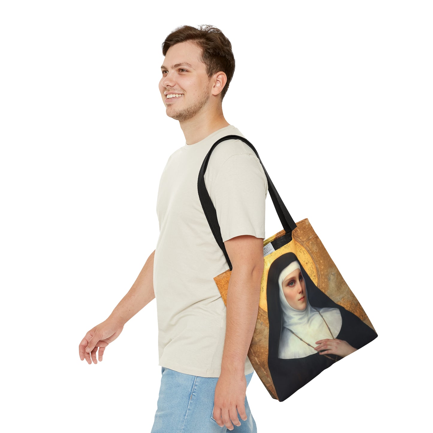 Saint Benedetta Cambiagio Tote Bag - Large Medium Small Faith Art Bag - Catholic Faith Purse - Religious Carry All Reusable Tote Bag