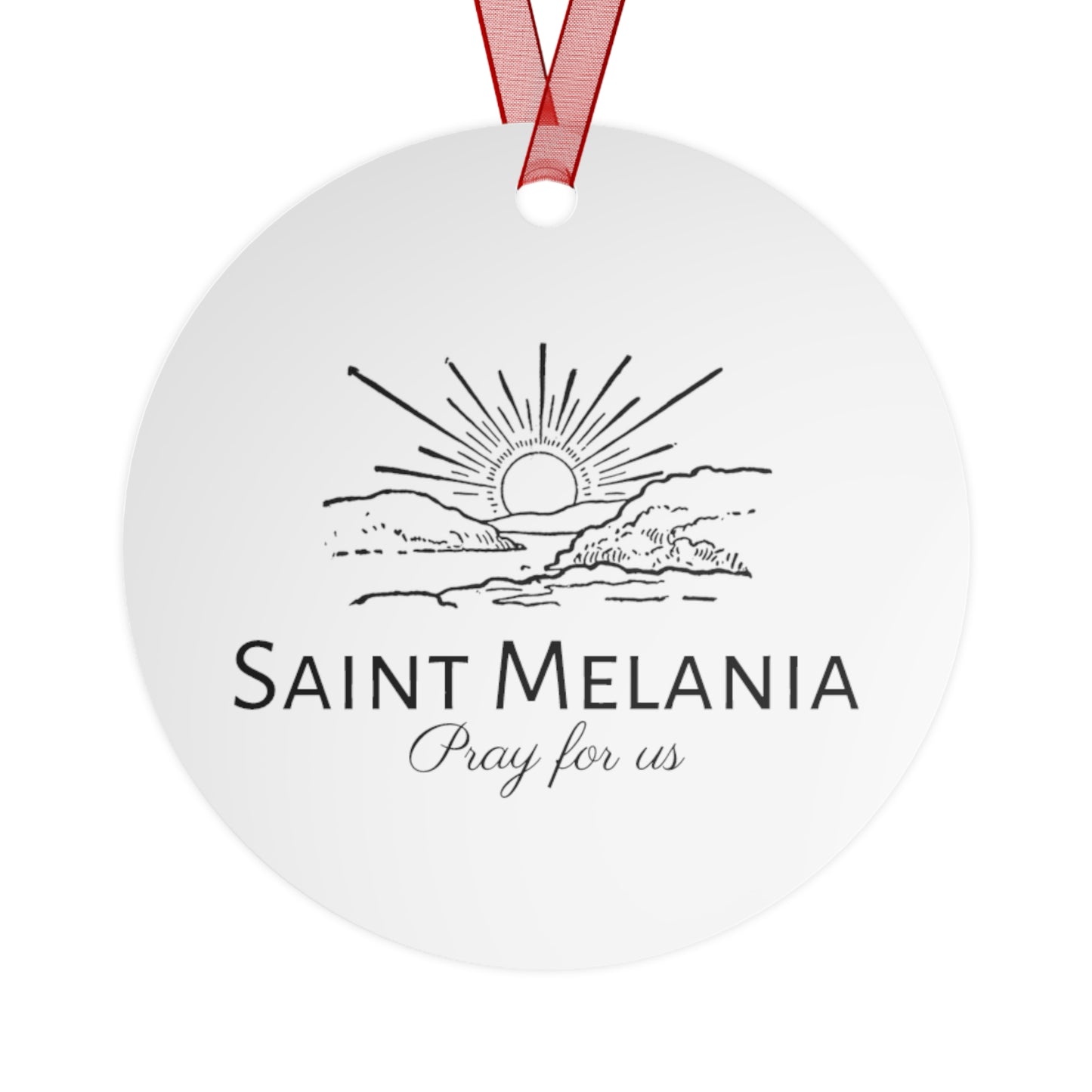 Saint Melania the Elder, Desert Mother Metal Ornament - Religious Holiday Christmas Ornament and Keepsake - Catholic Religious Keepsake