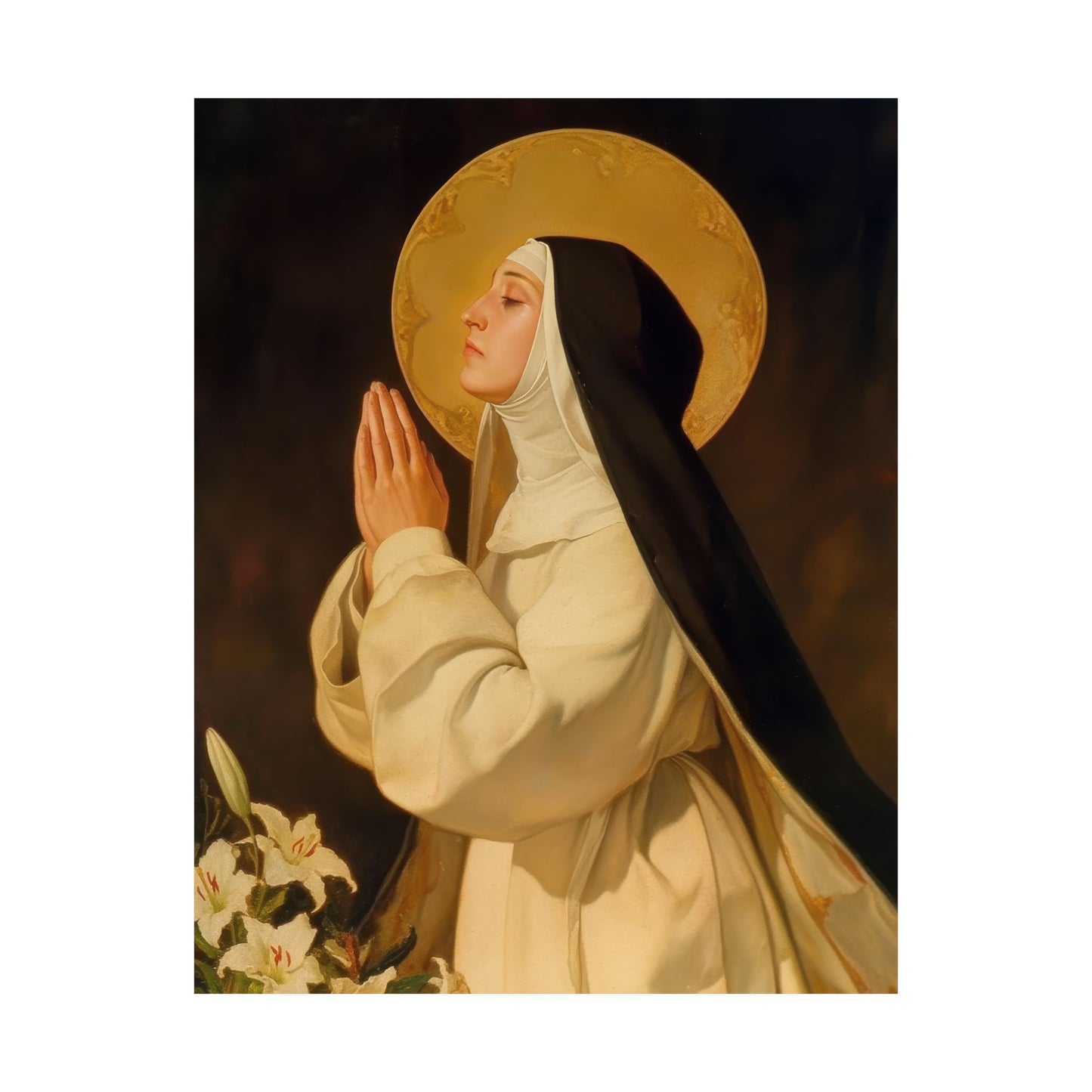 Saint Lutgardis Poster Print - Sanctified Souls Print - Multiple Sizes - Premium Posters - Catholic Art for your home