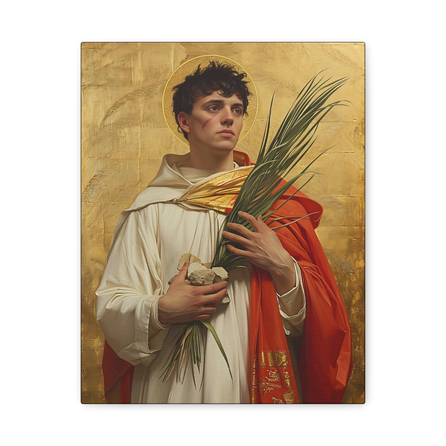 Saint Stephen - Museum Wrapped Canvas - Sanctified Souls Print - Religious Art for your Home