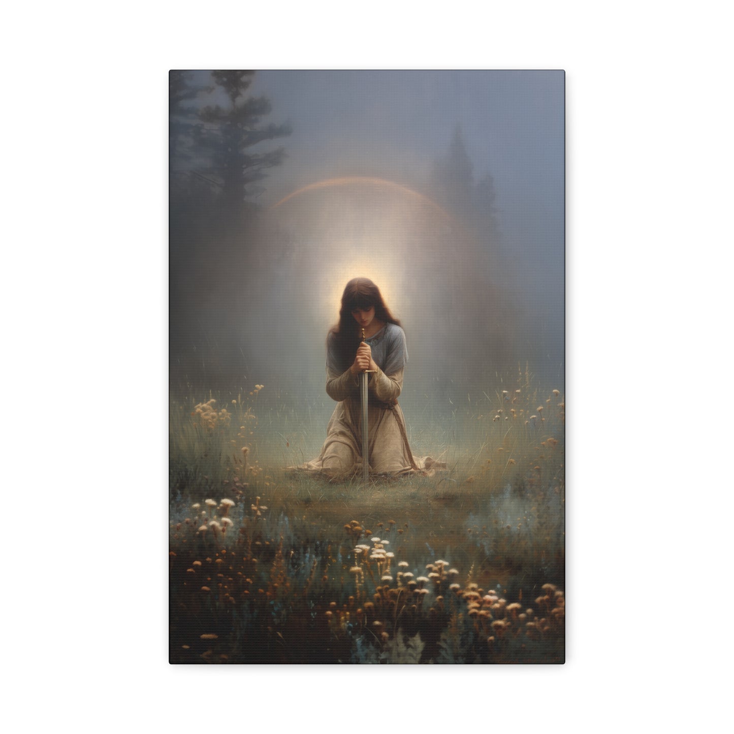 Saint Joan of Arc - Museum Wrapped Canvas - Sanctified Souls Print - Religious Art for your Home - Catholic Patron Saint Art