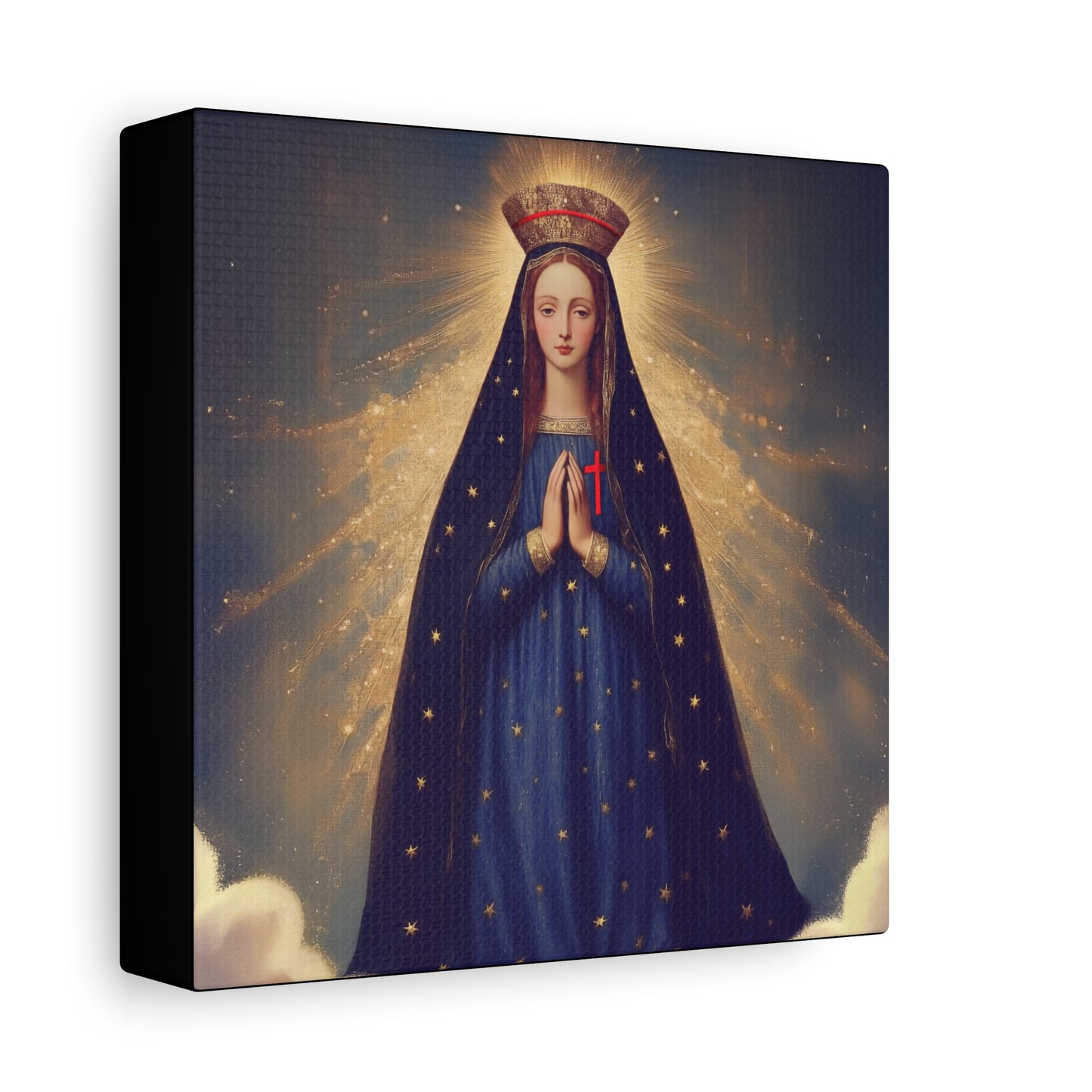 Our Lady of Pontmain - Multiple Sizes - Catholic Home art - Museum Wrapped Canvas - Sanctified Souls Print - Mother Mary Art