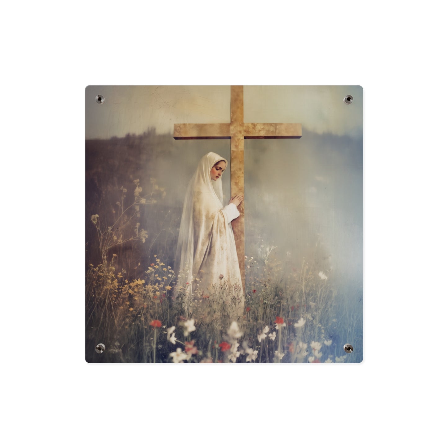 The Feast of the Exaltation of the Holy Cross Wall Art Panel - Ready to Hang Acrylic Print - Catholic Saint Art - Patron Saint Print