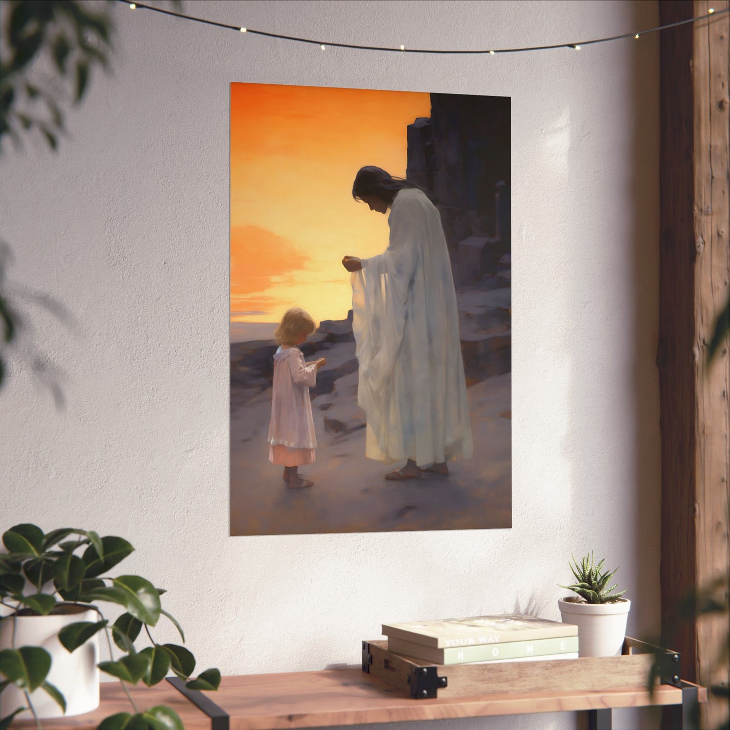 Luminous Love Print - Sanctified Souls Print - Multiple Sizes - Premium Matte Poster - Mother's Print - Art for Nursery - mother and child