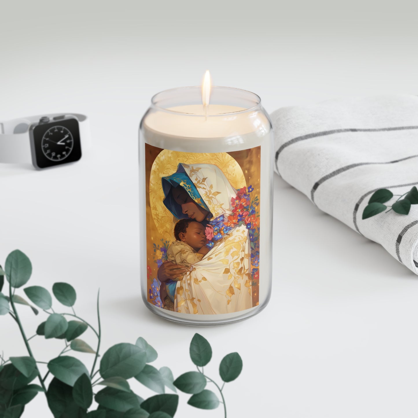 Divine Radiance- Our Lady of Kibeho's Blessing - Scented Prayer Candle, 13.75oz - Candle - Catholic Art - prayer room Scented Candle