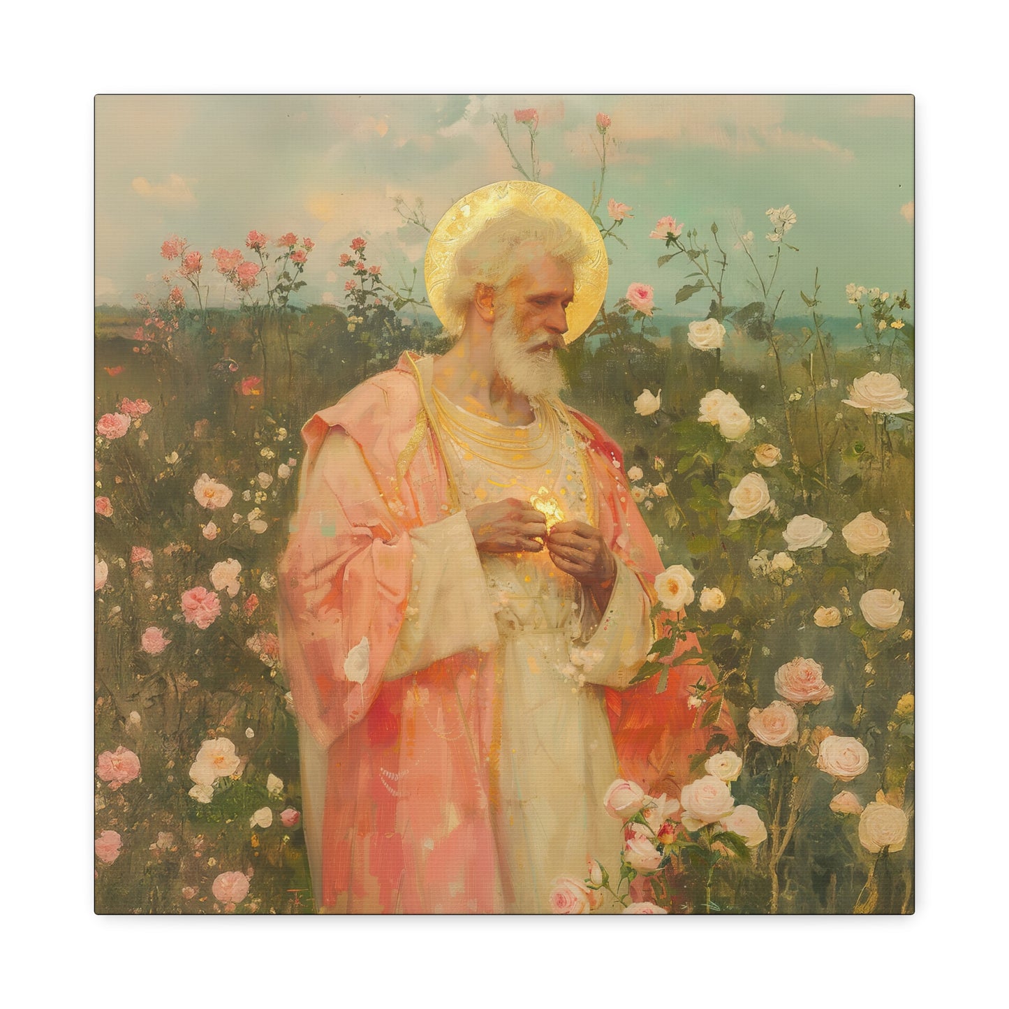 Saint Valentine - Multiple Sizes - Catholic Home art - Museum Wrapped Canvas - Sanctified Souls Print - Catholic Saint Art