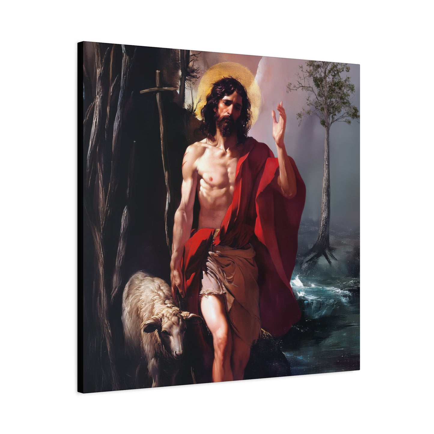 Saint John the Baptist - Museum Wrapped Canvas - Sanctified Souls Print - Religious Art for your Home - Catholic Patron Saint Art