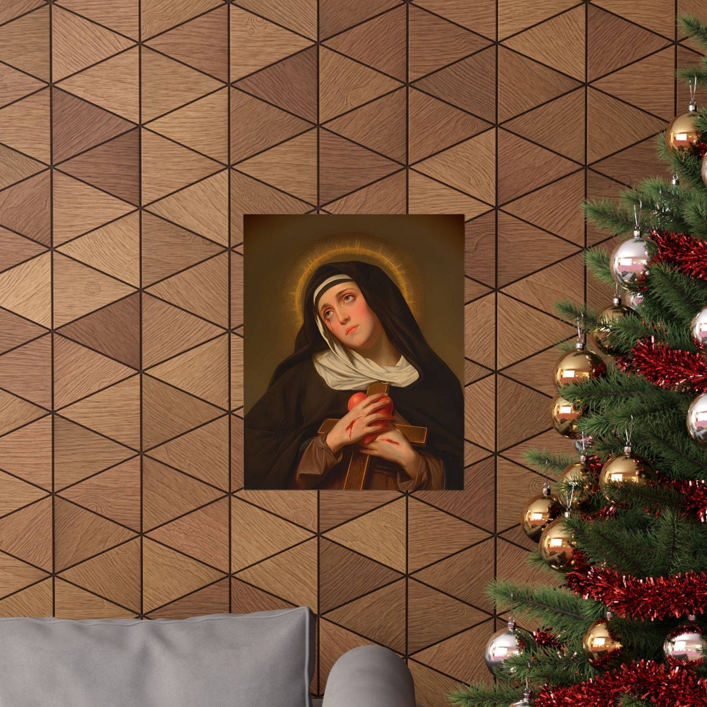 Saint Veronica Giuliani - Sanctified Souls Print - Multiple Sizes - Premium Posters - Catholic Art - Christian painting