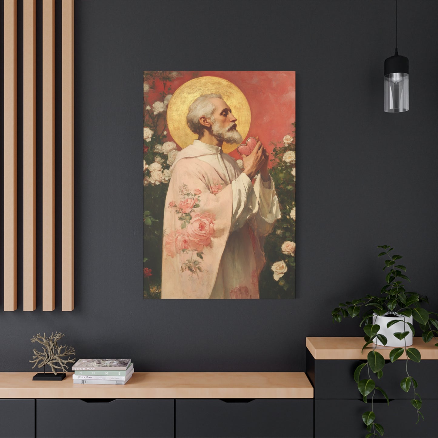 Saint Valentine - Multiple Sizes - Catholic Home art - Museum Wrapped Canvas - Sanctified Souls Print - Catholic Saint Art