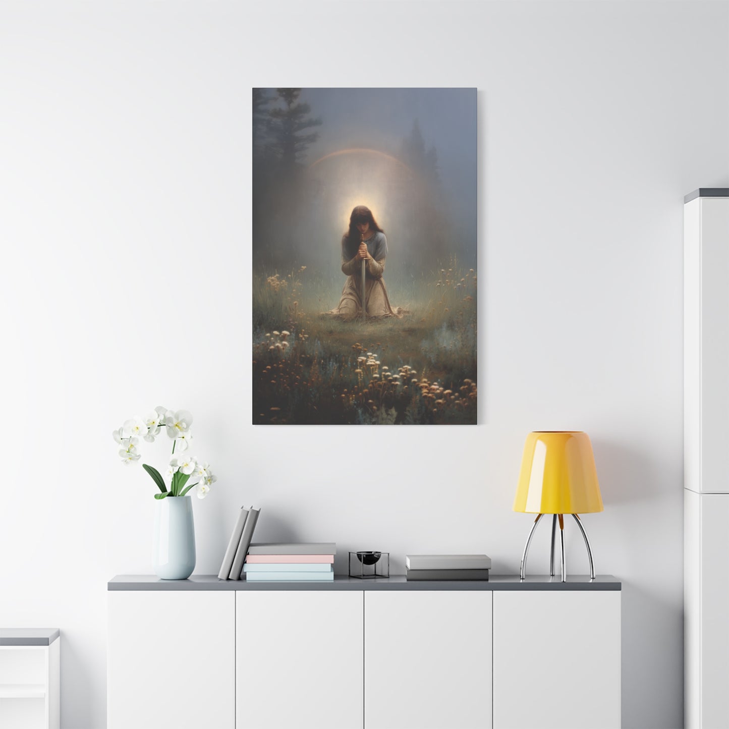 Saint Joan of Arc - Museum Wrapped Canvas - Sanctified Souls Print - Religious Art for your Home - Catholic Patron Saint Art