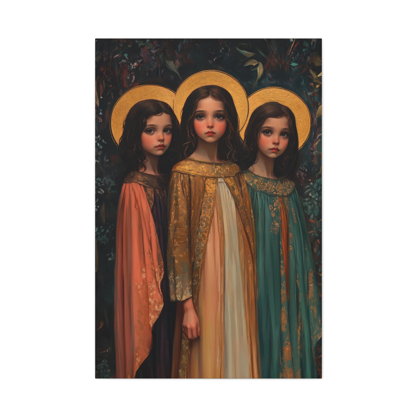 Saints Faith, Hope and Charity - Museum Wrapped Canvas - Print - Religious Art for your Home - Christian print - Prayer Room Catholic Saint