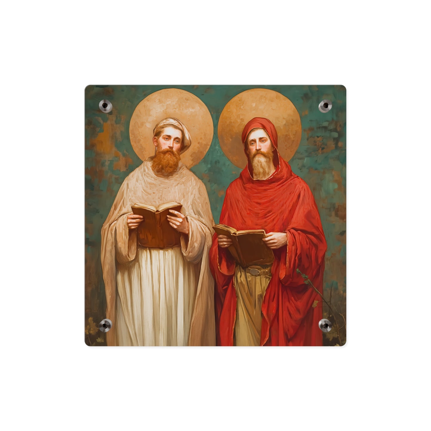 Saints Cosmas and Damian Wall Art Panel - Ready to Hang Acrylic Print - Catholic Saint Art - Patron Saint Print - Martyr Art