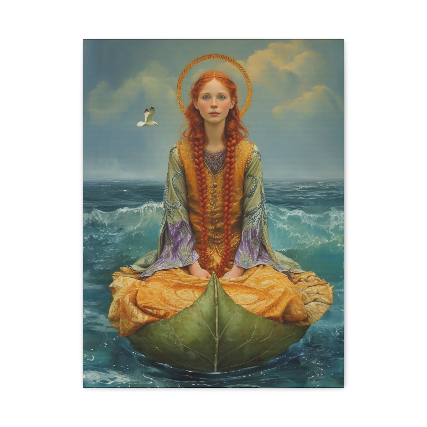 Saint Ia of Cornwall - Museum Wrapped Canvas - Sanctified Souls Print - Religious Art for your Home