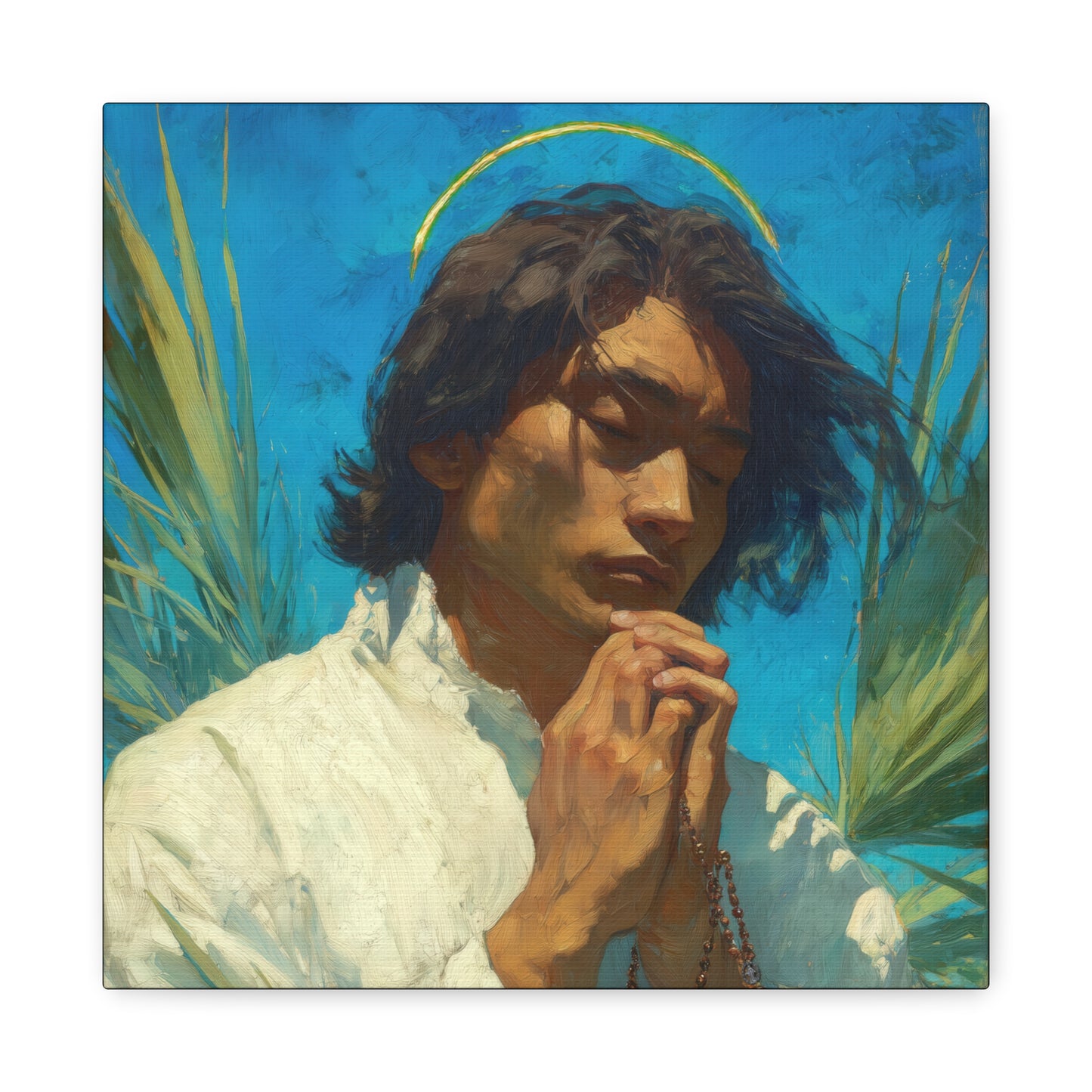Saint Lorenzo Ruiz - Multiple Sizes - Catholic Home art - Museum Wrapped Canvas - Sanctified Souls Print - Catholic Martyr Art