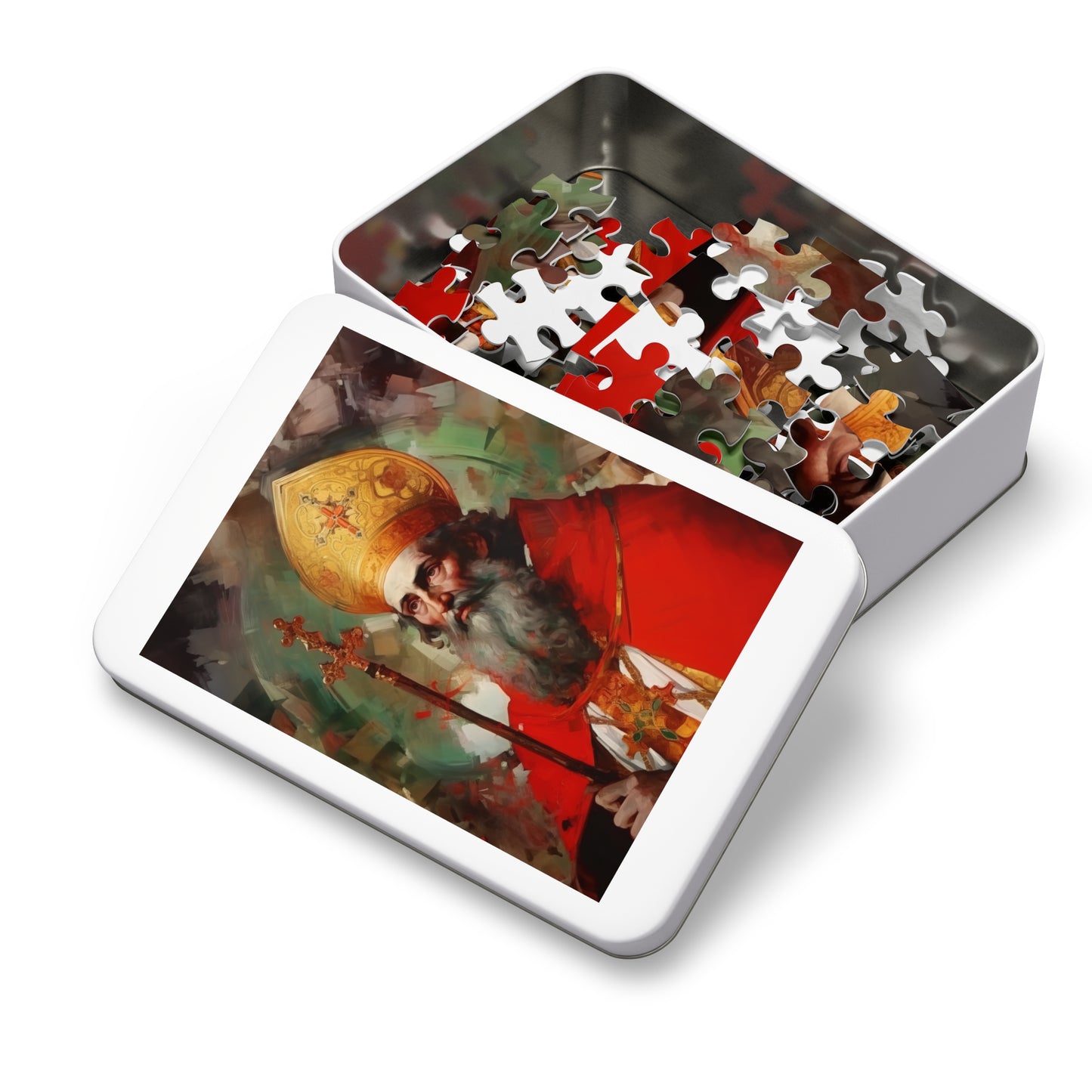 Saint Eusebius of Vercelli - Puzzle and Keepsake Tin - Religious Jigsaw Puzzle (30, 110, 252, 500,1000-Piece) - Religious Puzzle