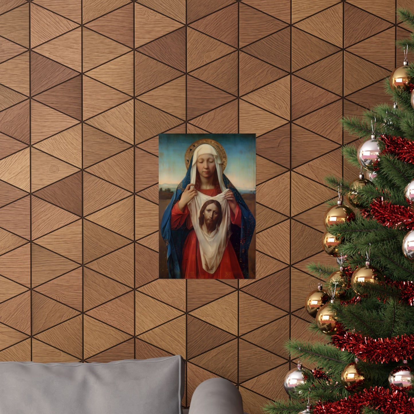 Saint Veronica / Saint Veronica's Veil - Sanctified Souls Print - Multiple Sizes - Premium Posters - Catholic Art - Christian painting