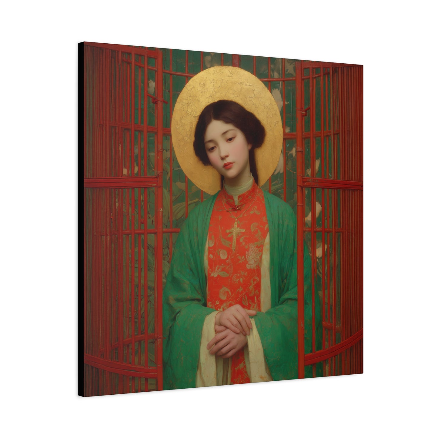Saint Agnes Tsao Kou Ying - Museum Wrapped Canvas - Sanctified Souls Print - Religious Art for your Home - Catholic Patron Saint Art
