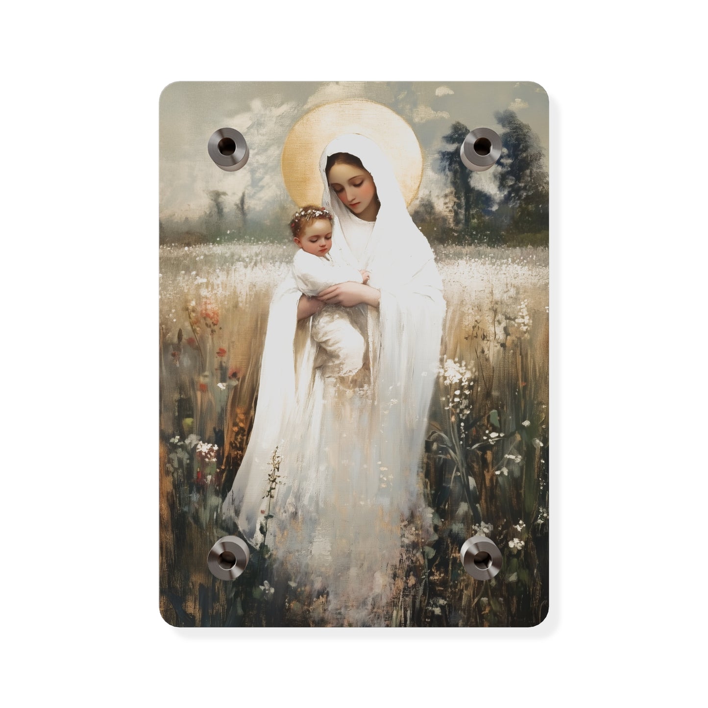 Our Lady of the Prairie Wall Art Panel - Ready to Hang Acrylic Print - Catholic Saint Art - Patron Saint Print