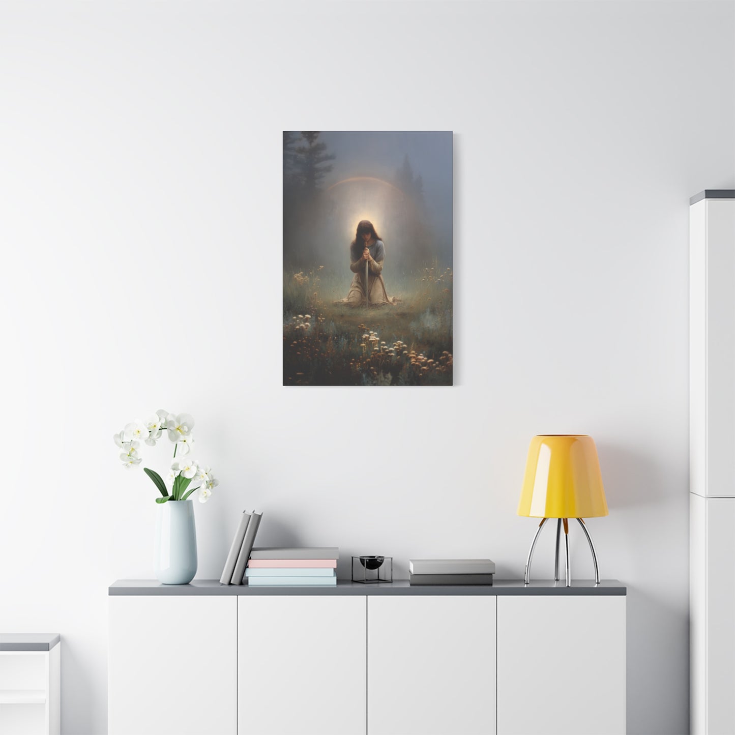 Saint Joan of Arc - Museum Wrapped Canvas - Sanctified Souls Print - Religious Art for your Home - Catholic Patron Saint Art