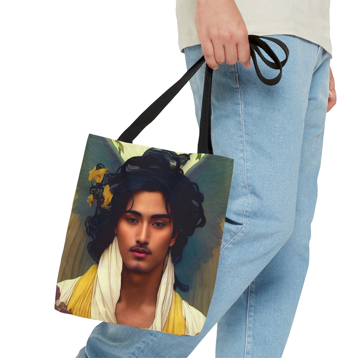The Archangel Michael Tote Bag - Large Medium Small - Art Bag - Guardian Angel Double Sided Purse - Carry All Bag - Spiritual Gift - Divine