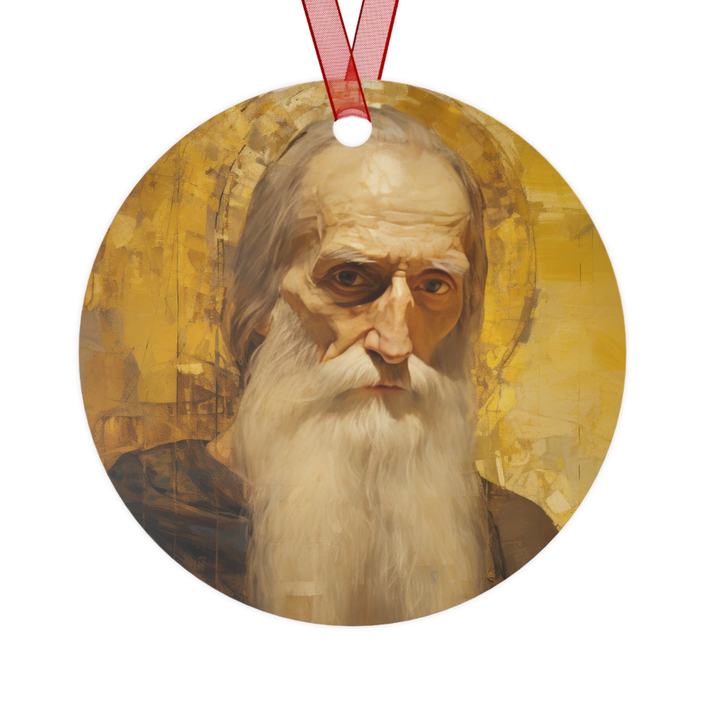 Saint Athanasius the Athonite Metal Ornament - Religious Holiday Christmas Ornament and Keepsake - Catholic Religious Keepsake