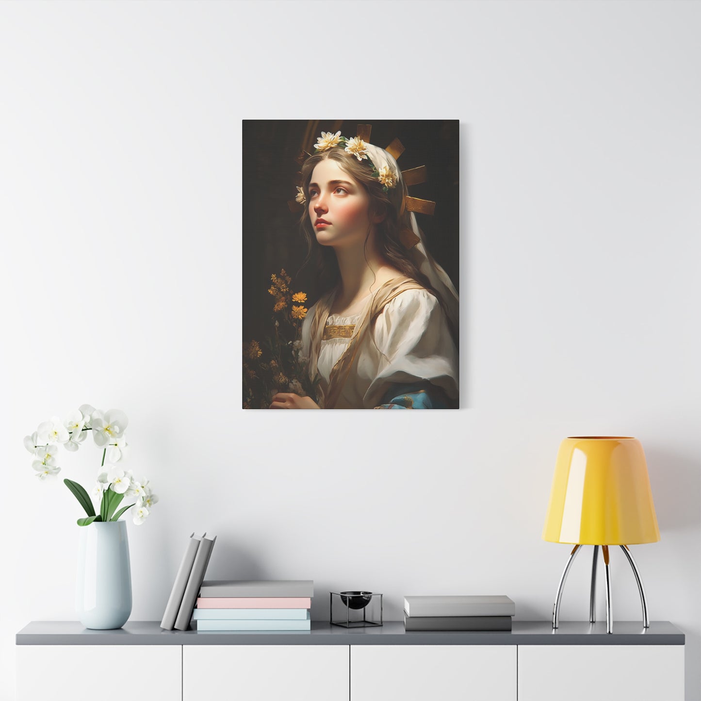 Saint Zita of Lucca - Museum Wrapped Canvas - Sanctified Souls Print - Religious Art for your Home