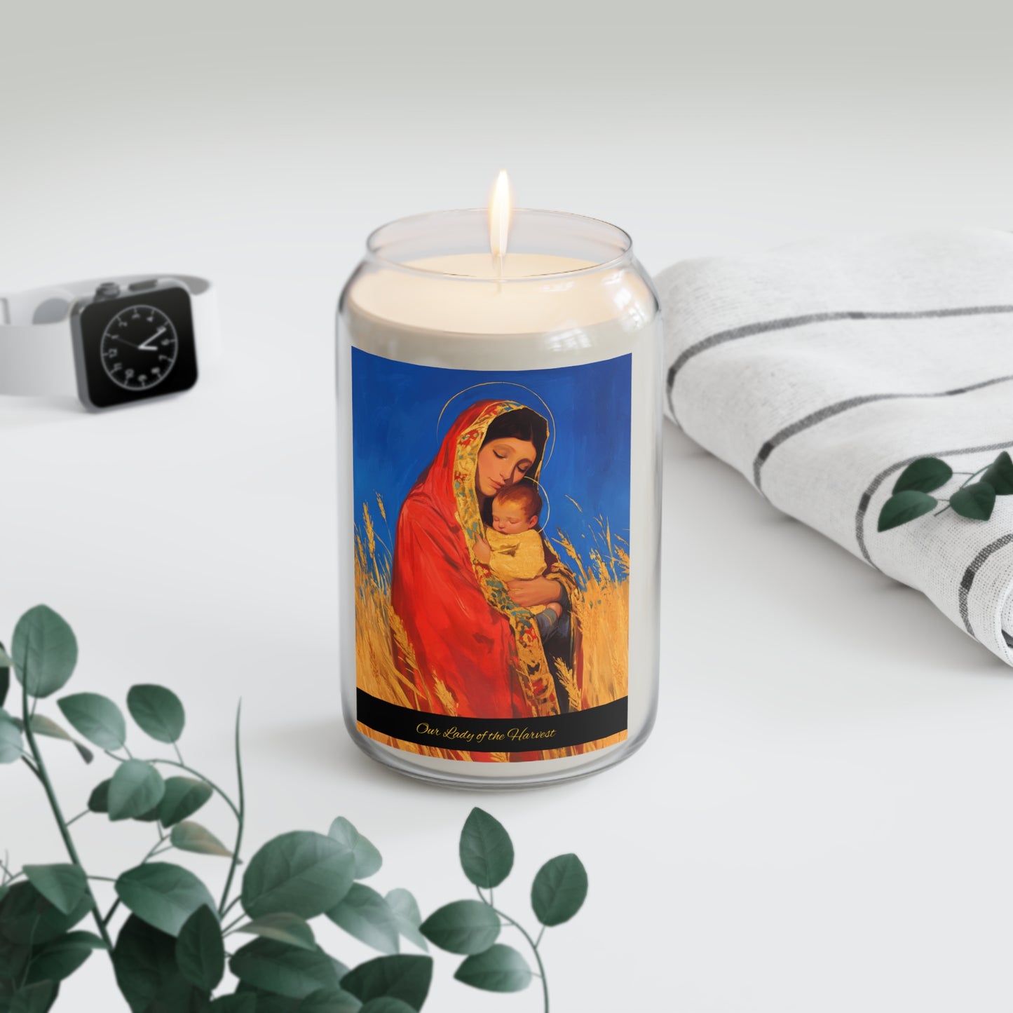 Our Lady of the Harvest - Scented Prayer Candle, 13.75oz - Candle - Catholic Art - prayer room Scented Candle