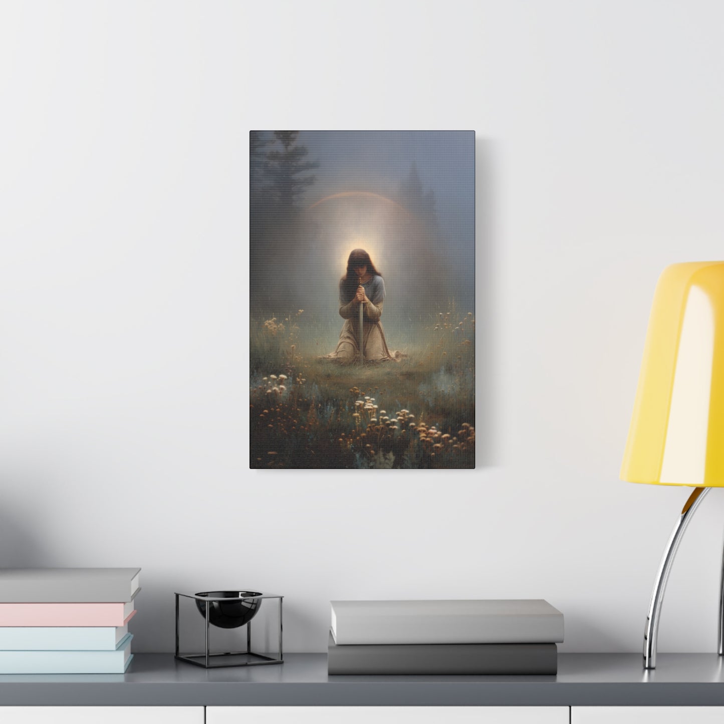 Saint Joan of Arc - Museum Wrapped Canvas - Sanctified Souls Print - Religious Art for your Home - Catholic Patron Saint Art