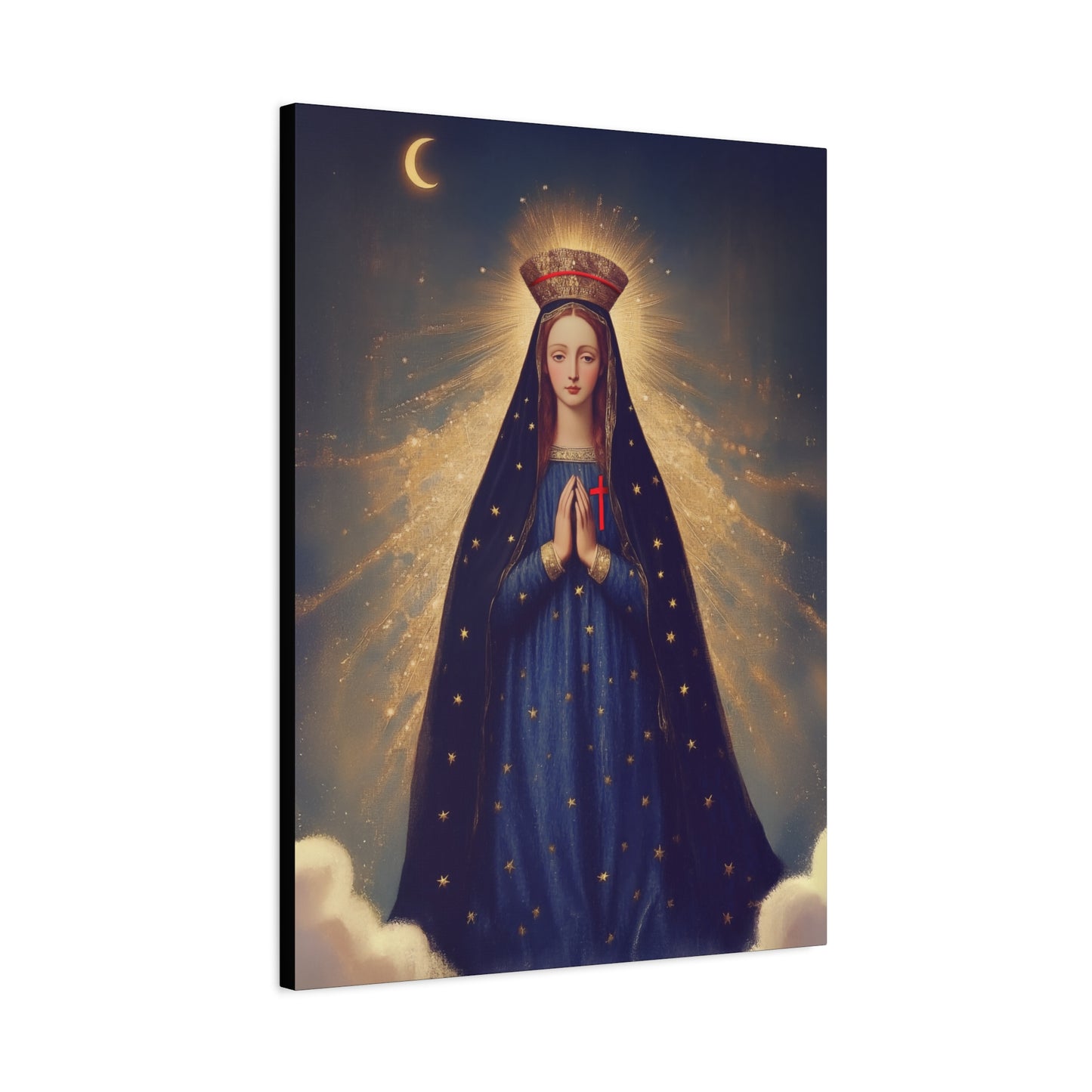 Our Lady of Pontmain - Multiple Sizes - Catholic Home art - Museum Wrapped Canvas - Sanctified Souls Print - Mother Mary Art