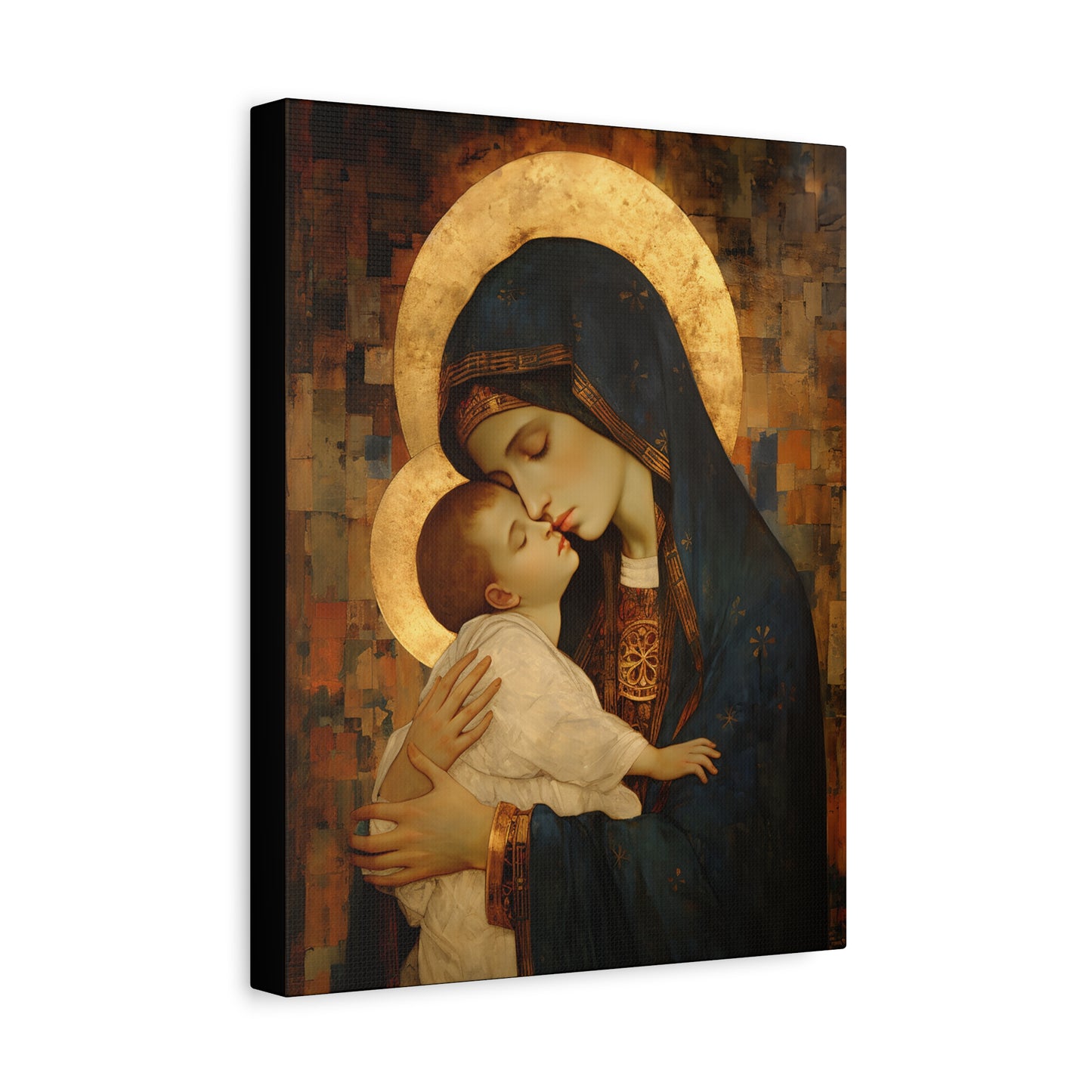 Mother of Mercy - Museum Wrapped Canvas - Sanctified Souls Print - Religious Art for your Home - The Virgin Mary and The Christ Child
