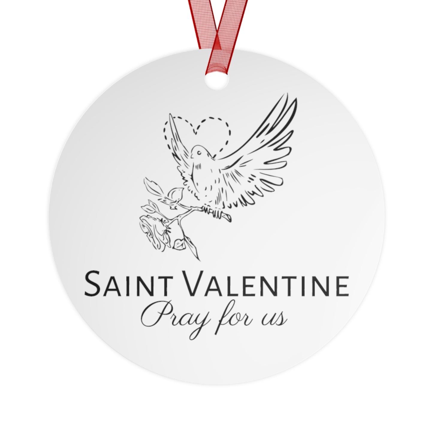 Saint Valentine - Religious Holiday Christmas Ornament and Keepsake - Double sided Keepsake Religious Ornament