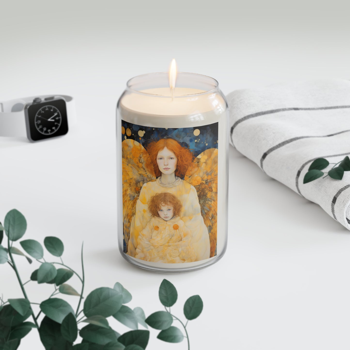 A Guardian's Devotion - Scented Prayer Candle, 13.75oz - Tall Size - Religious Prayer Candle - Catholic Art - Gift - Guardian Angel