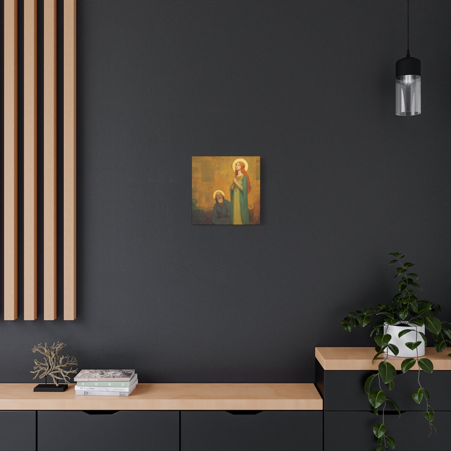 Saints Justina and Cyprian - Multiple Sizes - Catholic Home art - Museum Wrapped Canvas - Sanctified Souls Print - Catholic Martyr Art