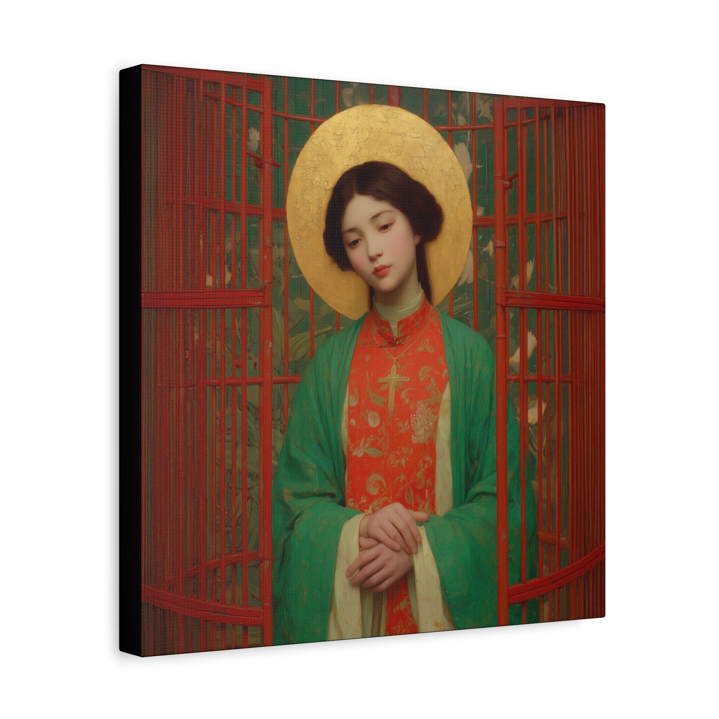 Saint Agnes Tsao Kou Ying - Museum Wrapped Canvas - Sanctified Souls Print - Religious Art for your Home - Catholic Patron Saint Art