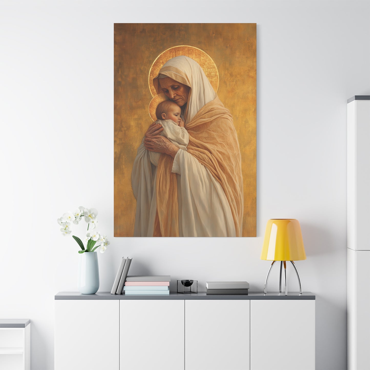Saint Anna the Prophetess - Museum Wrapped Canvas - Print - Religious Art for your Home - Christian print - Prayer Room Art - Catholic