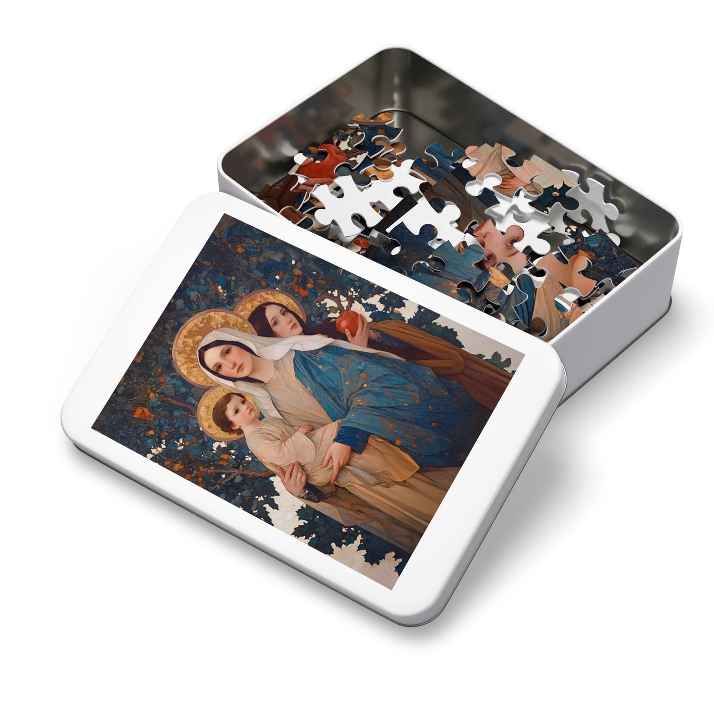 New Eve / Mary, The New Eve - Mother Mary Title - Marian Art - Puzzle - with Tin - Jigsaw (30, 110, 252, 500,1000-Piece)