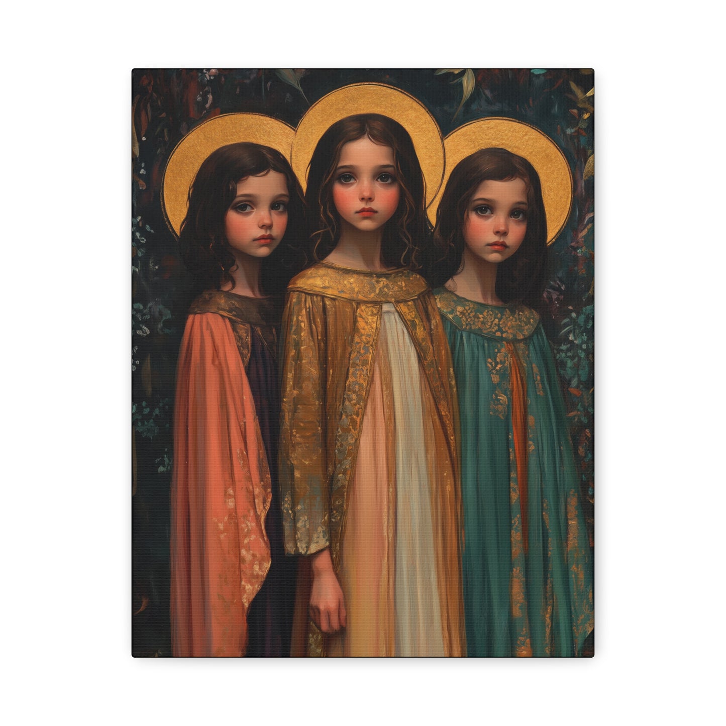 Saints Faith, Hope and Charity - Museum Wrapped Canvas - Print - Religious Art for your Home - Christian print - Prayer Room Catholic Saint